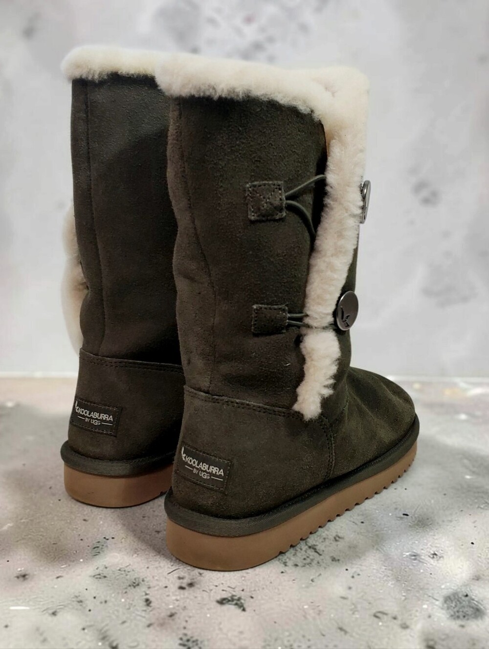 Koolaburra by UGG Womens Kinslei Tall Boots- Dusty Olive Suede Size 8